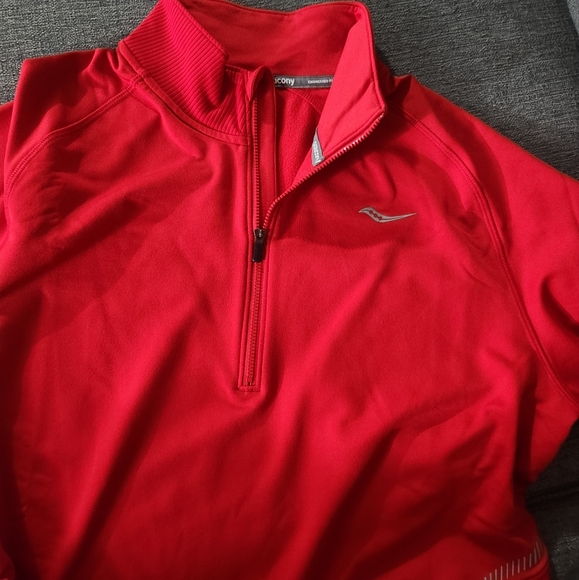 Saucony Men's Long Sleeve Quarter Zip Running Shirt, Run|Warm - Picture 4 of 7